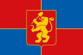 Флаг Красноярска 1995 года двухсторонний 90х135