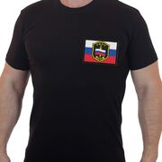 Футболка с вышивкой ОМОН МВД (Черная)