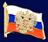 Значок Флаг России с гербом 1