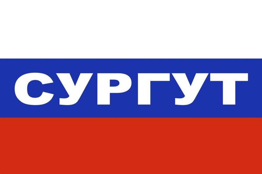 Флаг триколор Сургут 90x135 большой